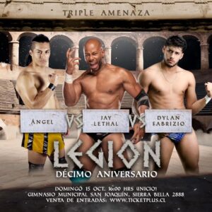 Jamar Shipman Instagram - ¡Después de los emocionantes acontecimientos de ayer en nuestro evento, "El Regalo del Cielo" hizo su impactante regreso, atacando a nuestro administrador y desafiando a Dylan, lo que transformó el evento estelar en una Triple Amenaza. ¡Nuestro aniversario está que arde! ¡Mañana se agota la preventa! ¡No te pierdas este emocionante espectáculo de lucha libre!"
Compra yah! 

https://ticketplus.cl/events/legion-lucha-libre-aniversario-10

#luchalibre #luchalibrechilena #prowrestling #wrestling #santiago #ñuñoa #legionnuevaera #legionluchalibre