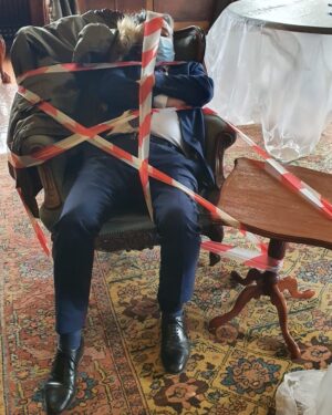 James D'Arcy Instagram - He coughed. 
We take safety pretty seriously on this set.