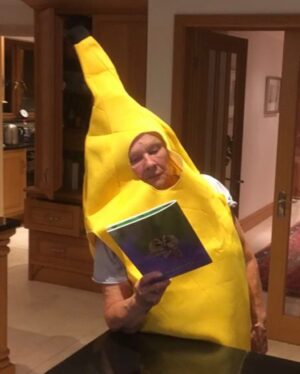 James D'Arcy Instagram - Fun fact: I only worked with Dame Judi Dench for 3 days, but in that time she told me she was a big fan of the game “Bananagrams”. I misheard and thought she wanted to BE a Bananagram, so sent her the outfit to make her dreams come true. I’m told she loved it so much she will now only read scripts if she has her banana outfit on. 
#damejudidench #sixminutestomidnight