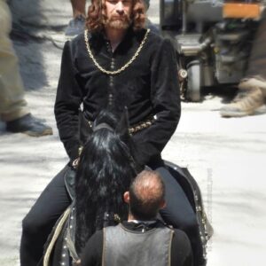 James D'Arcy Instagram - Come meet Ludovico Sforza. Known as Ludo to no one. It’s Mr Sforza to you. 
LEONARDO now available to stream on 🇬🇧Amazon Prime @primevideouk 
Aidan Turner and Matilda De Angelis may also play small supporting roles. But mainly it’s all about me and how much joy I get from horse riding (see 2nd pic). 🤗