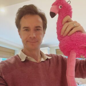 James D'Arcy Instagram - I’d like to thank @tarabutters, @itsmichelefazekas, @realdingess and @shimmybluejeans for forever associating me with flamingoes.  The joy is never ending. Fun fact: the Flamingo I “worked with” on Agent Carter was called  Cowboy and I was told it would “have my arm off” if I got too close. They’re the devil in pink. Happy Holidays.