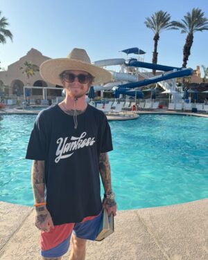 James Ford Instagram - I’m never going to a pool without a water slide ever again 😎