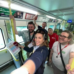 James Patrice Instagram - A day on the DART ✨🚝

In her whole life living in Dublin, Suzanne has never been on the Dart. What better day to rectify that than to do a show ON the Dart on its 40th birthday! 🎂 

Thanks to everyone at @irishrail @malahide_castle and @casinomodelrailwaymuseum for a fabulous day out ☀️

#dublinsgoodtimes
