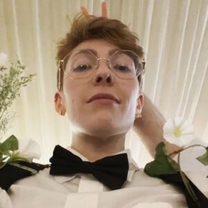 Jamie Hensley-Davies Instagram - can confirm, joy is real. i felt it in stupid amounts wearing this suit :D

#gendereuphoria #ialsogotsomanycompliments #likefromtotalstrangers #atawedding #evenwithmydorkydancing