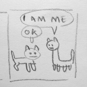 Jamie Hensley-Davies Instagram - a strange lil’ comic I found in a sketchbook of mine :’)
.
.
.
.
#wowrightmeow #minicomic #comic