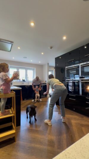 Jamie Jewitt Instagram - Nora has taken her first official steps at 2years and 2months old 🥲♥️

A very special day for us all with big sister and baby brother cheering her on xx