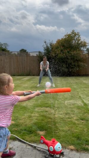 Jamie Jewitt Instagram - It’s definitely NOT giving the Twilight movie baseball scene 🤣! So much fun though, and I can definitely see this being the toy that gets taken over by competitive grown ups at the next barbecue ⚾️