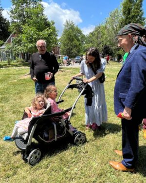 Jamie Raskin Instagram - Enjoyed a delightful Sunday morning visiting with lots of happy Marylanders and Sandy Spring Museum Executive Director Allison Weiss at their spectacular Strawberry Festival, complete with Sandy Spring strawberry shortcake!