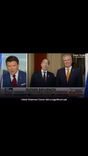 Jamie Raskin Instagram - Chairman Comer did a magnificent job leading America through the massive trove of evidence, from bank records to witness testimony, completely exonerating President Joe Biden of all the GOP’s phony charges.

I’m very honored to serve alongside him.