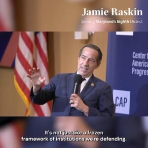 Jamie Raskin Instagram - Democracy isn’t just a static collection of institutions. It’s statehood for millions of disenfranchised people, a stop to voter suppression, and an end to partisan gerrymandering and dark money. To defend democracy is to defend progress toward a more perfect union.