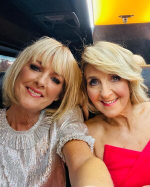 Jane Moore Instagram - Well, we didn’t win at the @officialntas (again) but a huge shout out to the team behind the scenes. We all turned up in trackies with uncombed hair and a team of @mothershoppers @daisylawstyle @donnamaylondon @peneloperyanbeauty and all the fantastic production team worked their magic and transformed us in to Cinderellas who shall go to the ball. We had a fun @loosewomen bus ride there (entertained by excellent singing from @brendaedwardsglobal @lindarobson58 and @charlenewhite) and met some of the fantastic viewers whose steadfast loyalty helps to keep the show going. So a huge thank you to you too.
We all wore rented frocks last night and mine is this stunning silver Vampire’s wife Sky Rocket dress hired from @hurr and silver platforms you can’t see from @solebliss  Have a great weekend everyone