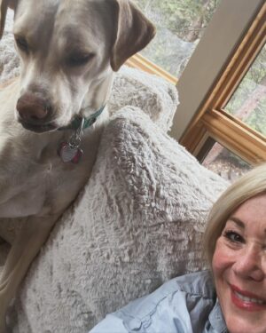 Jann Arden Instagram - My darling @acredogs CLARA!!! She's my god dog- and we sure love her!! If you're thinking of adopting- especially an older dog- please consider @acredogs !!! Amazing dogs and amazing people who are rescuing them and finding them forever homes!!