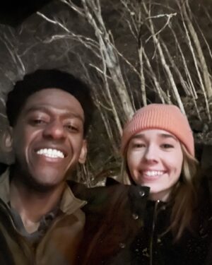 Jared Grimes Instagram - All smiles during a chilly shoot on a mountain🥶-Season 4 part 1🏔️ #throwback #behindthescenes #manifestnetflix #manifesters  #setlife #actorslife #manifestspinoff