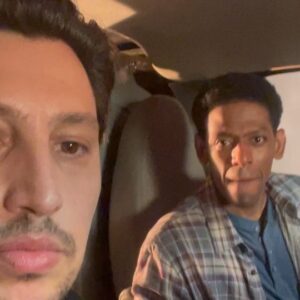 Jared Grimes Instagram - Rolling with the homie🙌🏾 💙✈️ #behindthescenes #manifestfinalseason #manifestnetflix #manifesters