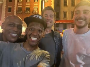 Jared Grimes Instagram - #fbf with the guys 🙌🏾💙✈️ #manifest
#manifestnetflix #flight828 #manifesters