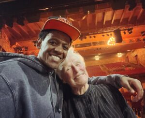 Jared Grimes Instagram - Auntie GlennGlenn has been in my corner for over 10 years now😱😭🙏🏾 I’m so glad she got to see @funnygirlbwy as we are nearing the end.💪🏾🖤 #funnygirlbroadway #glennclose #friendstilltheend #actorslife