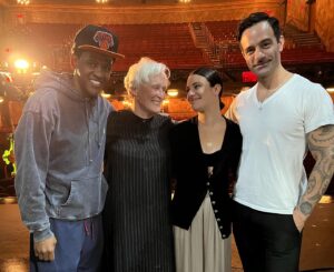Jared Grimes Instagram - Auntie GlennGlenn has been in my corner for over 10 years now😱😭🙏🏾 I’m so glad she got to see @funnygirlbwy as we are nearing the end.💪🏾🖤 #funnygirlbroadway #glennclose #friendstilltheend #actorslife