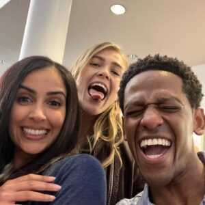 Jared Grimes Instagram - Nothing ever less than this energy with these two since day 1 😭🙌🏾😆🤪 @manifestonnetflix Season 4 part 2 out now! 💙✈️ #behindthescenes #manifestnetflix #manifesters #flight828 #manifestfinalseason