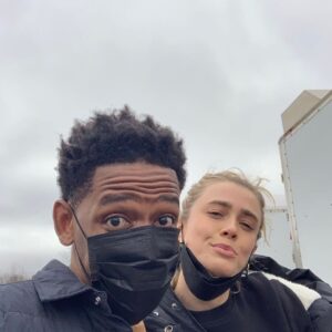 Jared Grimes Instagram - Nothing ever less than this energy with these two since day 1 😭🙌🏾😆🤪 @manifestonnetflix Season 4 part 2 out now! 💙✈️ #behindthescenes #manifestnetflix #manifesters #flight828 #manifestfinalseason