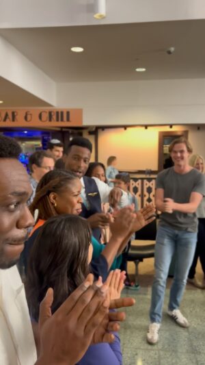 Jared Grimes Instagram - Hardcore #manifesters can spot every 828er in this clip!  Positive vibes #behindthescenes on @manifestonnetflix ✈️💙 #manifestnetflix #manifestfinalseason #flight828 #montegoairways #actorslife #bts