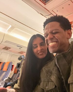 Jared Grimes Instagram - Crazy faces in the middle of a turbulent flight 🤪💙✈️ #lifeistooshort #manifestnetflix #manifesters #manifestspinoff #flight828