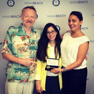 Jared Harris Instagram - Many thanks to The City of Miami Beach & Councilwoman Micky Steinberg for bestowing upon me the key to the city! What a great honor, I know how @allegrariggio loves this town so very much. #TeamHarris