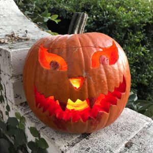 Jared Harris Instagram - HAPPY HALLOWEEN (My first pumpkin carving!) from your friends at #TeamHarris 🥰🎃