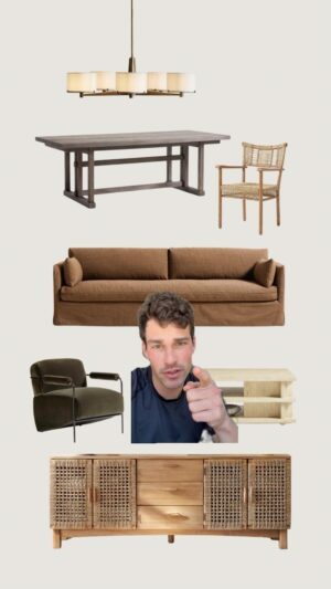 Jared Reinfeldt Instagram - Huge sale over @crateandbarrel right now, which means it’s time for my favorite game: mock design a whole new  apartment. Love these pieces and kinda can’t believe they’re on sale(!?). (If you’re gonna buy new from a big retailer, take advantage of these sales I beg of you!). Lmk if you want the links to any of these!