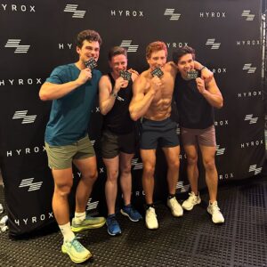 Jared Reinfeldt Instagram - First @hyroxamerica relay in the books this Saturday.  Even with four of us, we couldn’t keep up with Sammy 😂. We all really took a beating—my butt has never been more sore. Still slayed tho, obviously. 

And then, @pridefit 5k on Sunday, with the most gorgeous group of runners, joggers, and walkers enjoying a perfect day in Central Park to benefit @out.fdn Two-time champion @gradykeefe took the crown for the third time, despite my attempts to bribe someone—anyone!—to beat him. 

Also, if anyone from Hyrox reads this…we can’t find our official score 😂. Help a girl out or I will be forced to claim it as 54 minutes. Sorry!