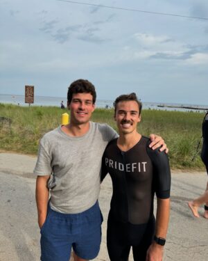 Jared Reinfeldt Instagram - my (half-iron) man! 
he swam, he biked, he conquered. 
a little after and before for ya. 😘