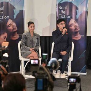Jasmine Curtis-Smith Instagram - Paco & Paula.. @piolo_pascual 

at the Real Life Fiction media conference 🎬 

Thank you to our dear friends from the media for spending the afternoon with us. What a great opportunity to chat about our film and catch up! 

Exclusively showing at @sm_cinema starting August 28 😊 

#RealLifeFiction by Paul Soriano 
@blackcappictures @ten17p @springfilms @viva_films