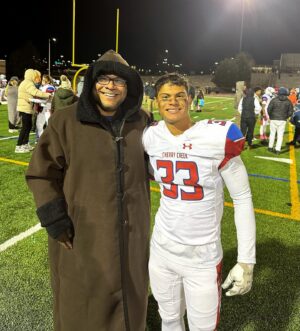 Jason Cabell Instagram - Undefeated! CCHS closes out the regular season with a W at Grandview! Thank you your Royal Highness @rhcjo for the coat. It came in handy tonight.