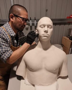 Jayden Daniels Instagram - Coupley body casts for Evil Dead Rise. The prosthetics team on this film were unreal. Can’t wait for you to see it. In cinemas 21.04.23 #evildeadrise