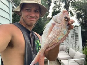 Jayden Daniels Instagram - Give a man a fish, feed him for a day. Teach a man to fish, he’ll spend 4 hours in choppy water in a shit kayak and only bring home enough fish to feed himself while his kids sit on the couch staring at him like the disappointment he is….. anyways. Mean day #hugekingi