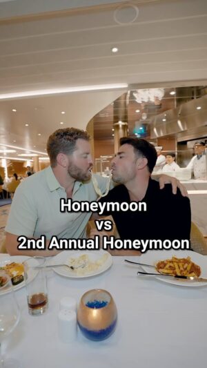 Jaymes Vaughan Instagram - The difference between celebrating our first Honeymoon on @carnival and our 2nd Annual Honeymoon on Carnival.  Who can relate?#CarnivalPartner #CarnivalCruise 
We may #ChooseFun differently every year but it always takes us back to that first Honeymoon feeling. #ad