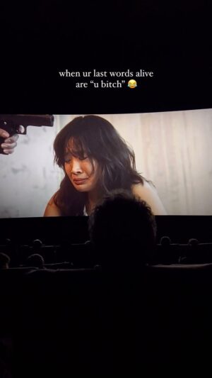Jeannie Elise Mai Instagram - my death on the big screen lol 🥲💀🎬🍿 congrats @iamjessicaboss & the whole cast / crew on their incredible premiere of “Unnamed” 🎥👏 shout out @turyonduty calling me a wh*re before he offs me 🤣🤩 epic af tbh 🔫