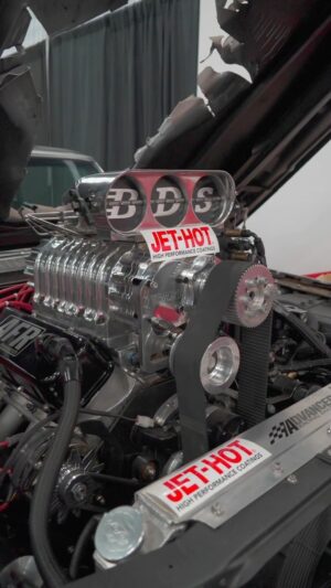 Jeff Bonnett Instagram - Farmtruck and AZN’s 1963 Cadillac Coupe Deville featuring a 427ci BBC built by Advanced Racing Engines with BDS blower.
