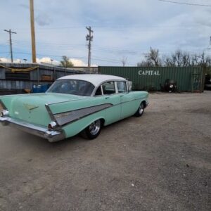Jeff Bonnett Instagram - If there's a cleaner 4 door 57 Bel Air in Oklahoma, I want to see it because @edthemechanic405 nailed this restoration. Took him 3 years, but bolt by bolt, every corner of this car is new or has been renewed. She's stunning, great job Ed! The soundtrack is @blackwidowexhaust 💪