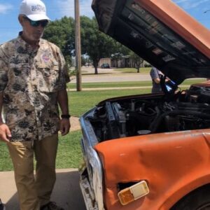 Jeff Bonnett Instagram - Made it to the car show this morning, but not without the help of zipties, duct tape, and the Good Lord 😆