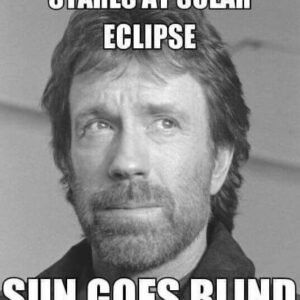 Jeff Bonnett Instagram - Only Chuck Norris can be the sun in a staring contest 😆☀️