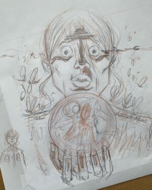 Jeff Lemire Instagram - Swipe to see the creation of a FISHFLIES cover. From initial sketch to final painted image.