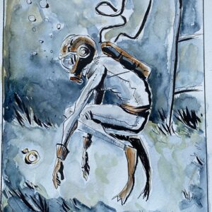 Jeff Lemire Instagram - A new Underwater Welder painting for a charity auction.