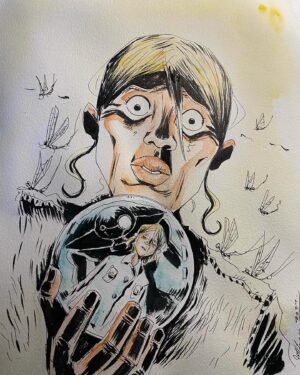 Jeff Lemire Instagram - Swipe to see the creation of a FISHFLIES cover. From initial sketch to final painted image.