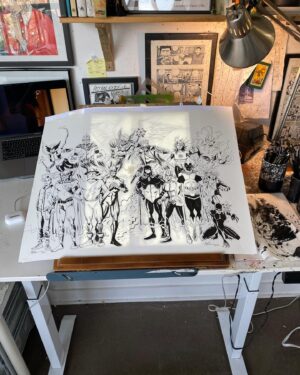 Jeff Lemire Instagram - Some process pics of my JSA inks.