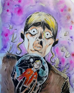 Jeff Lemire Instagram - Swipe to see the creation of a FISHFLIES cover. From initial sketch to final painted image.