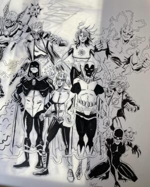 Jeff Lemire Instagram - Some process pics of my JSA inks.