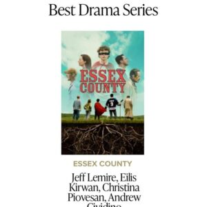 Jeff Lemire Instagram - ESSEX COUNTY has been nominated for 6 Canadian Screen Awards including Best Drama Series, Beat Writing, Best Supporting Actor @thekevindurand congrats to the whole team @eiliskir @andrewcividino