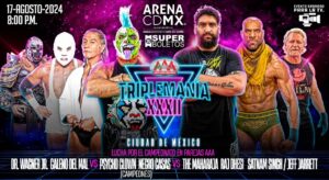 Jeffrey Jarrett Instagram - Viviremos una GRAN LUCHA por los Campeonatos en Parejas AAA en #TriplemaniaXXXII CDMX con campeones y contendientes de altísimo nivel. 🔥

@negrocasas10 y @psicopatadelringof vs @reywagner_oficial y @galenodmal vs @rajthemaharaja y @hellosatnam con @realjeffjarrett. 👊🏻

📍 @arenacdmx. 
🗓️ 17 de Agosto. | ⌚️ 8:00 PM

🎟️ Boletos disponibles en taquillas y @superboletosmx.