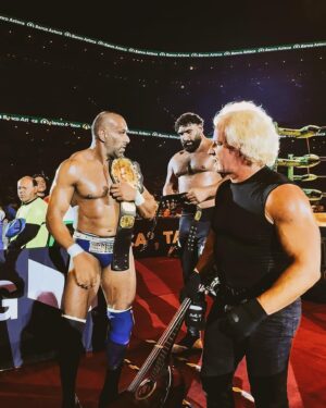 Jeffrey Jarrett Instagram - Maharaja x One In A Billion - AAA Tag Team Champions!! 💪😤 @rajthemaharaja @realjeffjarrett @karenjarrett 

@luchalibreaaa 

#OneInABillion #LuchaLibreAAA #TripleMania #SinghInRing #SinghIsKing #TheIndianGiant #PunjabiGiant #Sidhu #Vaar #LLSMW #Legend #MexicoCity #AAA #JinderMahal #JeffJarrett
