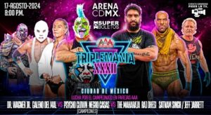 Jeffrey Jarrett Instagram - Determined to put on a show in Mexico City 🇲🇽

El Patron Alberto vs Nic Nemeth
Mask vs Hair Cage Match
Three-Way Tag Title Match
Three-Way Cruiserweight Title Bout
ALL THIS AND MORE!

#TripleManiaXXXII | TOMORROW NIGHT ⏰
10pmET
LIVE on TrillerTV PPV